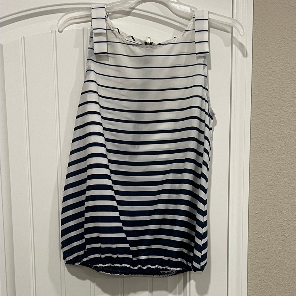 Mystree Navy and White Striped Tank Top